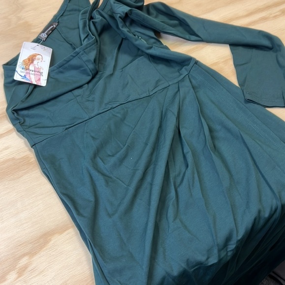 Green One Shoulder Cocktail Dress Size S - Picture 7 of 9
